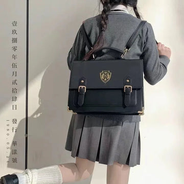 Qfdian Preppy JK Y2k Aesthetic Fashion Casual Women Handbags All Match Girls School Backpacks Korean Simple Shoulder Crossbody Bags